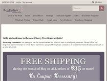 Tablet Screenshot of cherrytreebeads.com